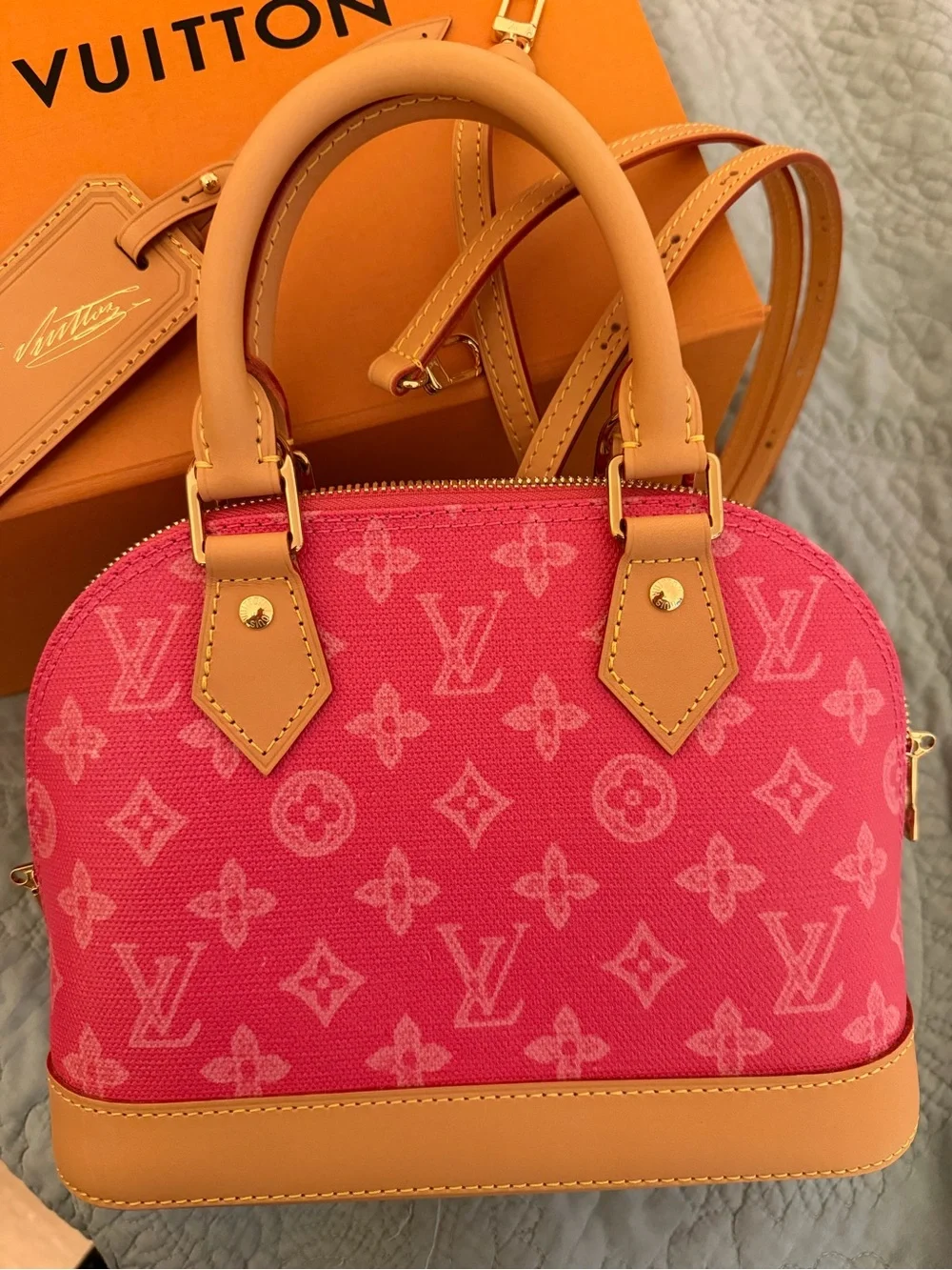 Louis Vuitton Pink Monogram Alma BB Origines